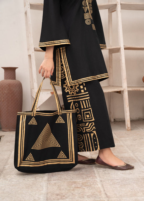 Pyramid Stitched 2 Piece + Hand Bag