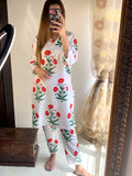 Red Poppy Blockprinted Co-ord Set